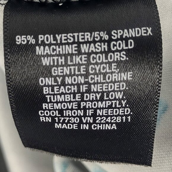 Mossimo Black, Purple, Cream, Abstract Sleeveless Stretch Back Zip Midi Dress XL - Picture 12 of 12